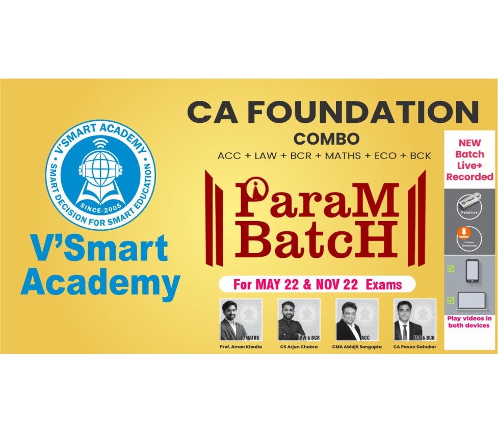 CA Foundation All Subject Combo Full Course Live Stream Param Batch ...